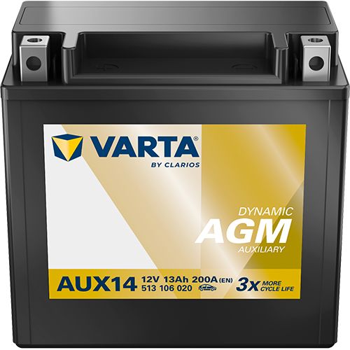 AUX14 Varta Dynamic AGM Auxiliary Car Battery 13Ah